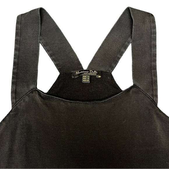 Massimo Dutti Wide Strap Racer Back Smock Dress. Weathered Black Size S. #1001 - Picture 6 of 6